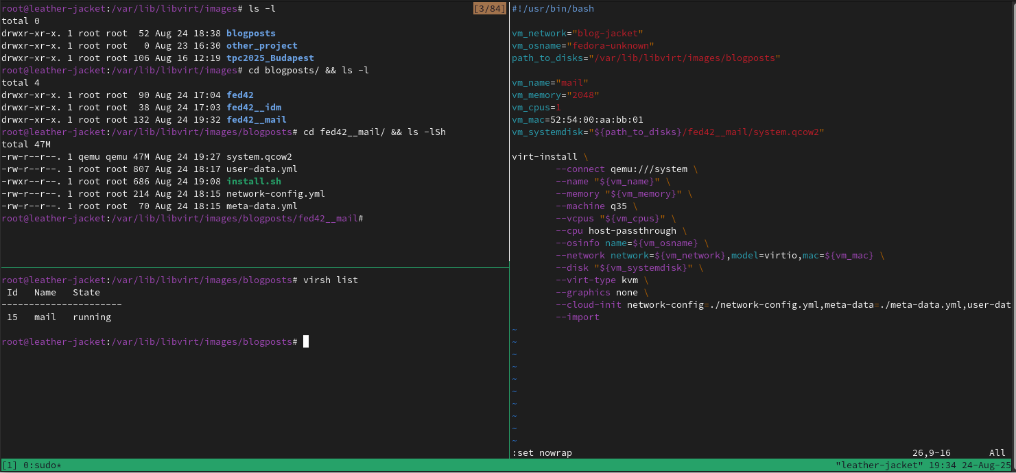 bare libvirt setup