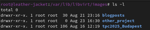libvirt images filesystem content